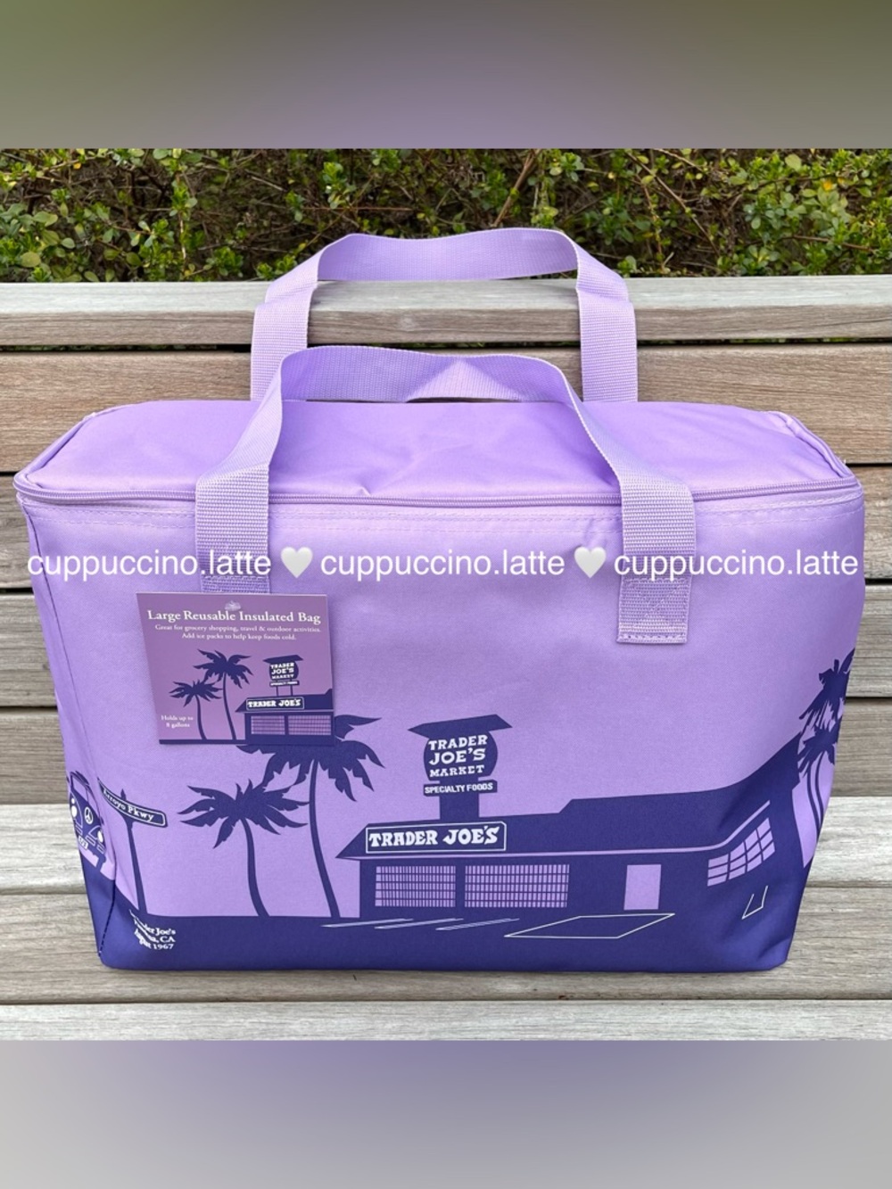 NWT Trader Joe’s 2026 Limited Edition Lilac Purple Rain Insulated Cooler Tote - Picture 1 of 7
